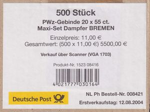VPA für 500 Stück - Type Ia